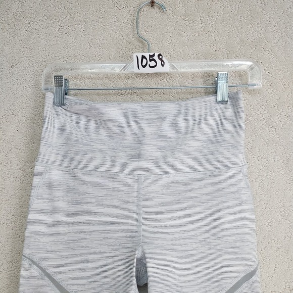 Lululemon Align Leggings Womens 8 Light Gray Space Dye High Rise Mesh Panel - Picture 7 of 7